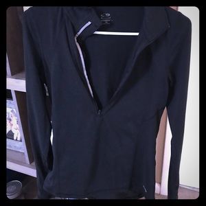 Champion duodry black fitted zip up jacket sz xs